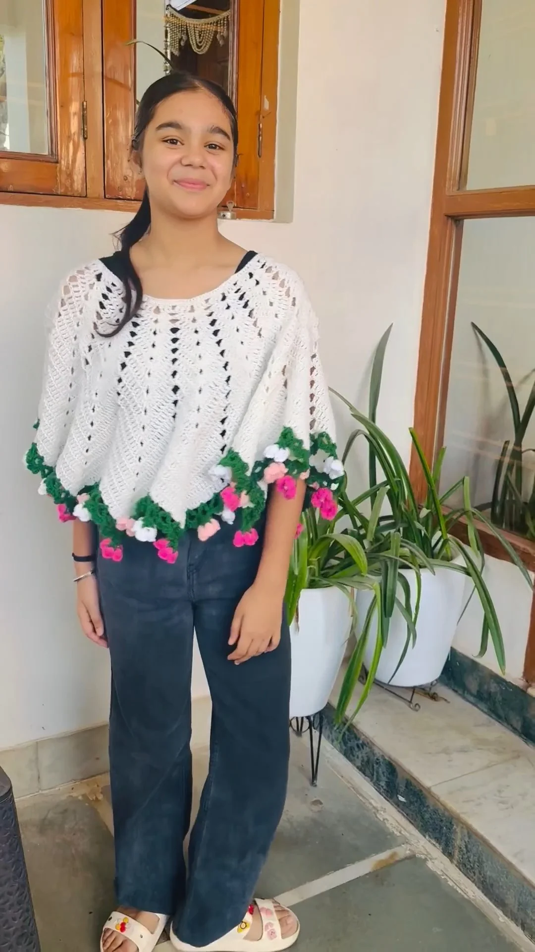 Floral Breeze Poncho - Image 3