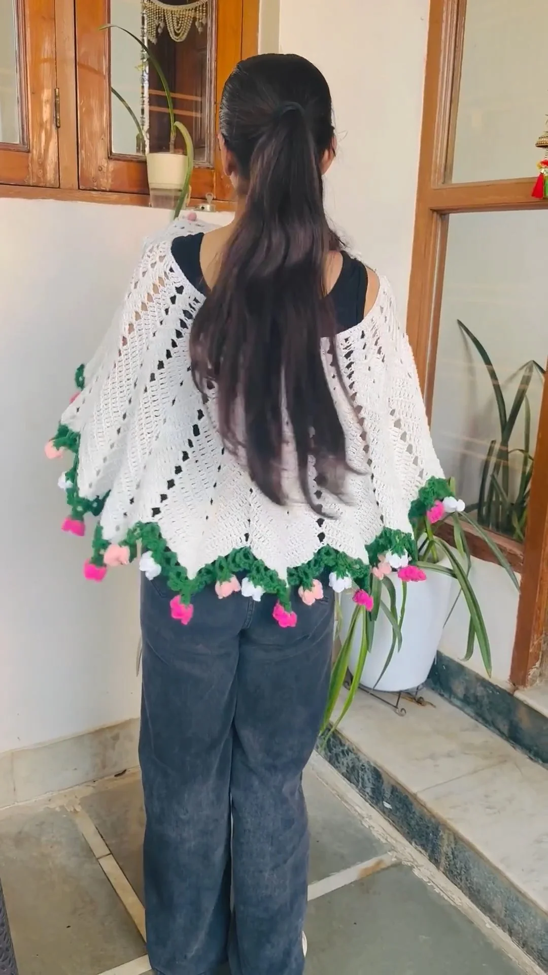 Floral Breeze Poncho - Image 4
