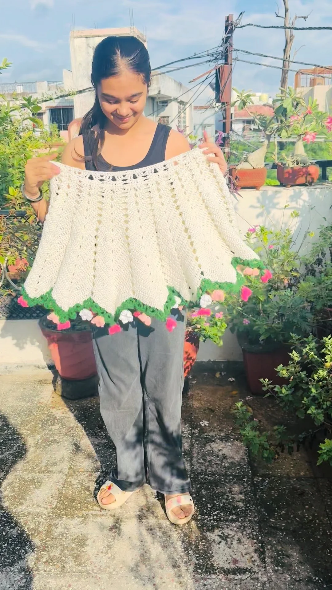 Floral Breeze Poncho - Image 6