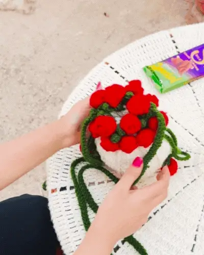 Rosette Bloom Sling Bag / Potli - Image 4