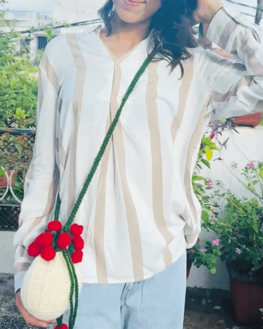 Rosette Bloom Sling Bag / Potli - Image 5